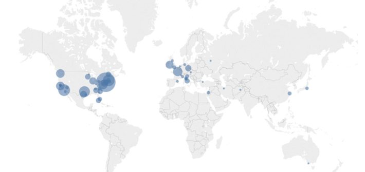 Most common settings for NYT books